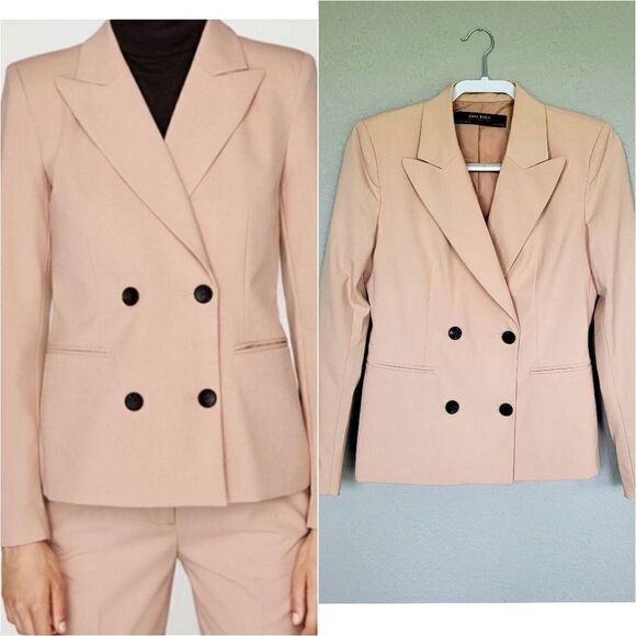FINAL SALE🌷Zara Double breasted blazer Size 4 - Picture 1 of 15